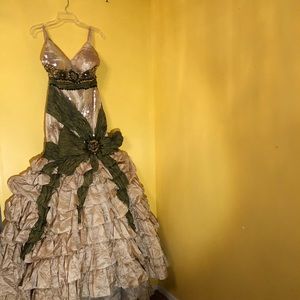 A beautiful olive gown